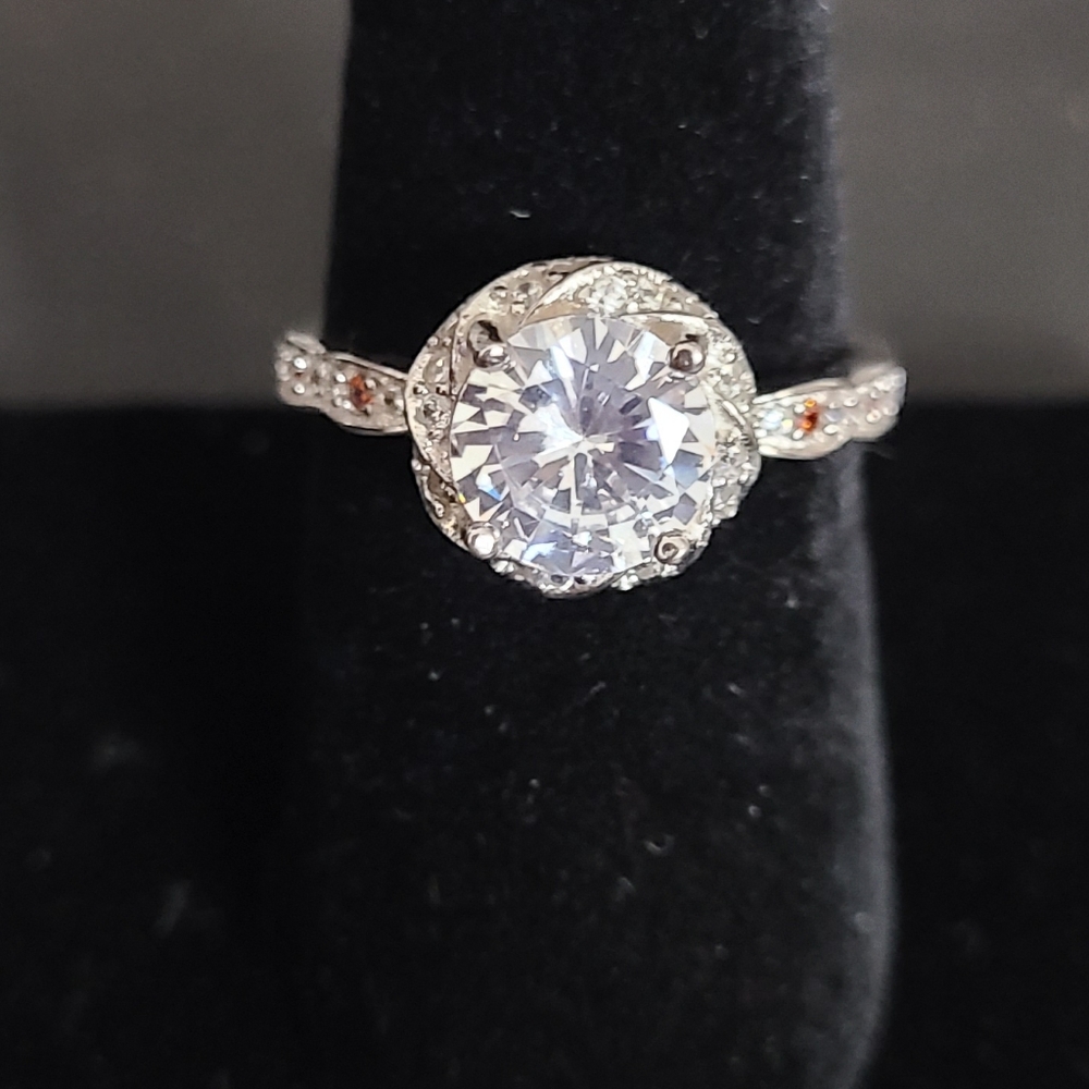 NWOT - .925 SS - CZ and with Orange CZ accents